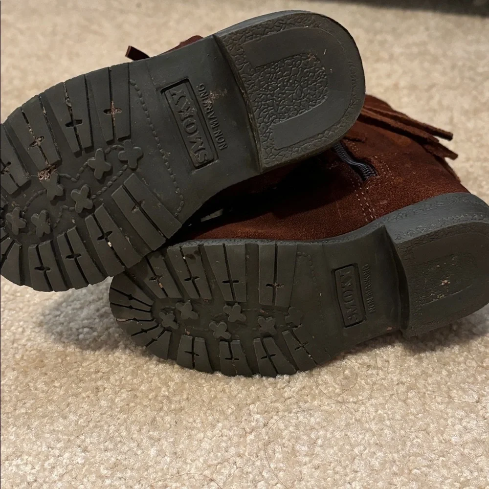 Minnetonka Kids Fringe Boots - Rich Brown